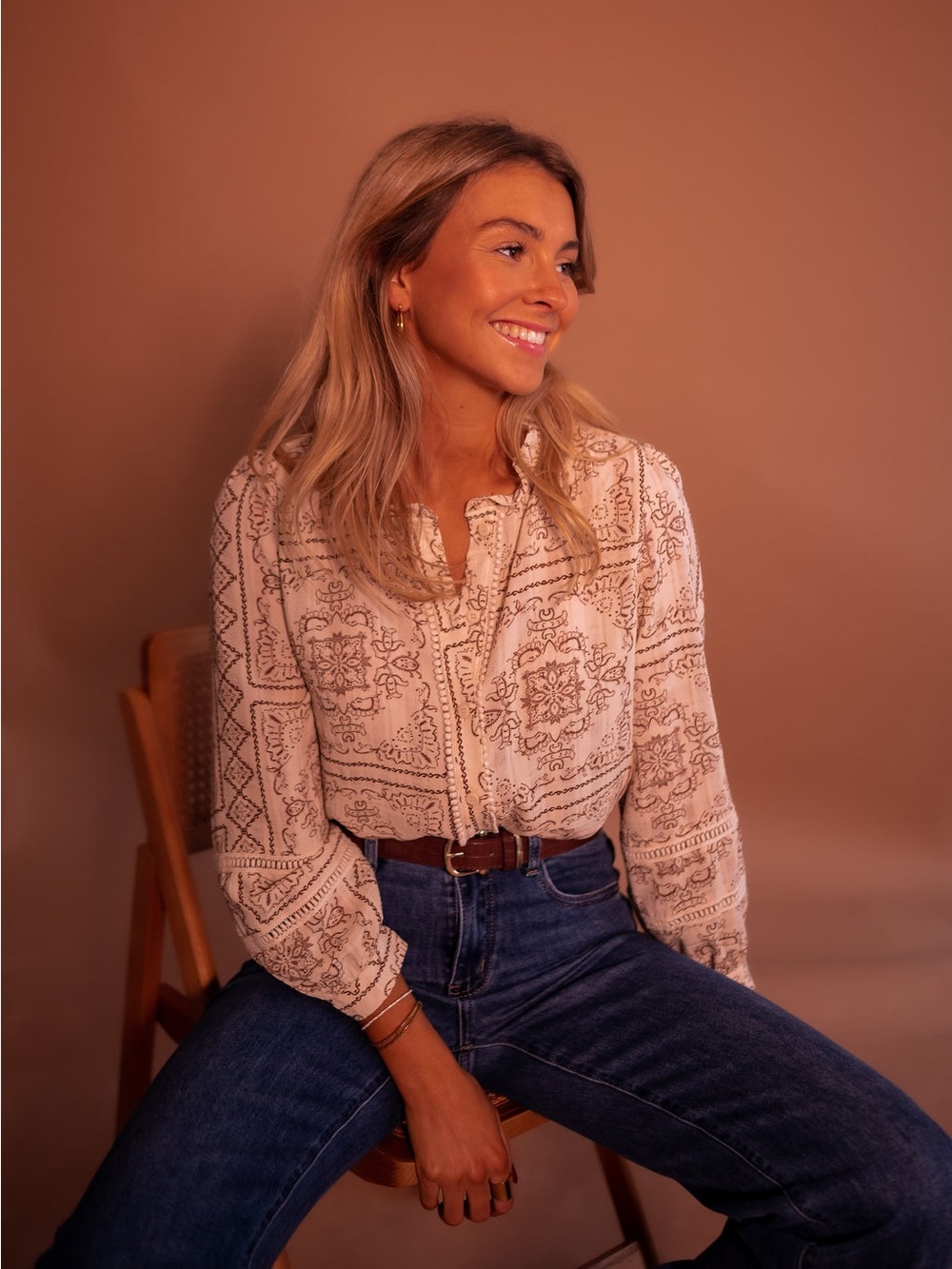 Easy Clothes Printed Blouse